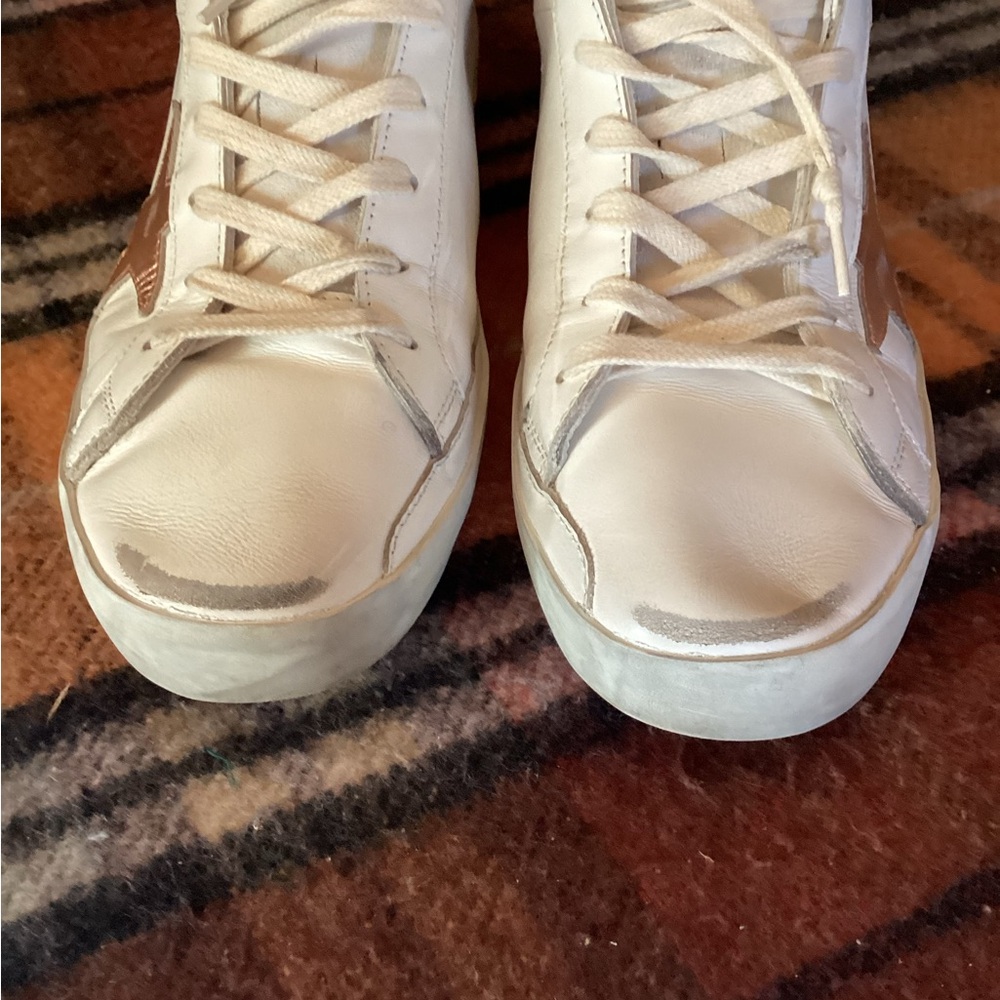 Golden Goose Superstar White Peach Pink Distressed 42 GGDB/Private Edt - Picture 6 of 16